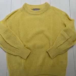 Everlane Lemon Ribbed Alpaca Crewneck Sweater